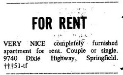Bissey Motel - OLD CLASSIFIED ADS CLARKSTON NEWS